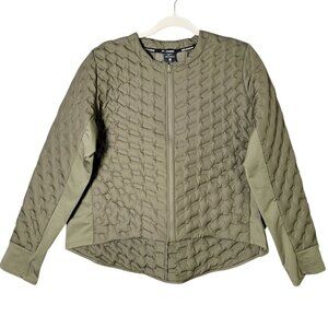 Nike Running Aeroloft Womens Green Quilted Goose Down Full Zip Jacket XL